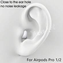 2 piezas de repuesto de puntas de silicona suave negras compatibles con AirPods Pro 1/2 with malla contra el polvo, tamaños L M S XS disponibles para un ajuste talla grande cómodo al canal auditivo