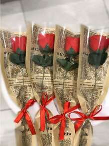 5 cái Hoa Dây Quấn Túi Nhựa Giấy In Bó hoa Túi Đối với Giường đơn Hoa hồng bao bì - Nhiều màu - Xem 1