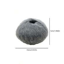 4 Skeins Baby Alpaca Merino Knitted Yarn, Knitted Blend Crochet Scarf Shawl Diy Craft Material Set - Baby Blue - View 2