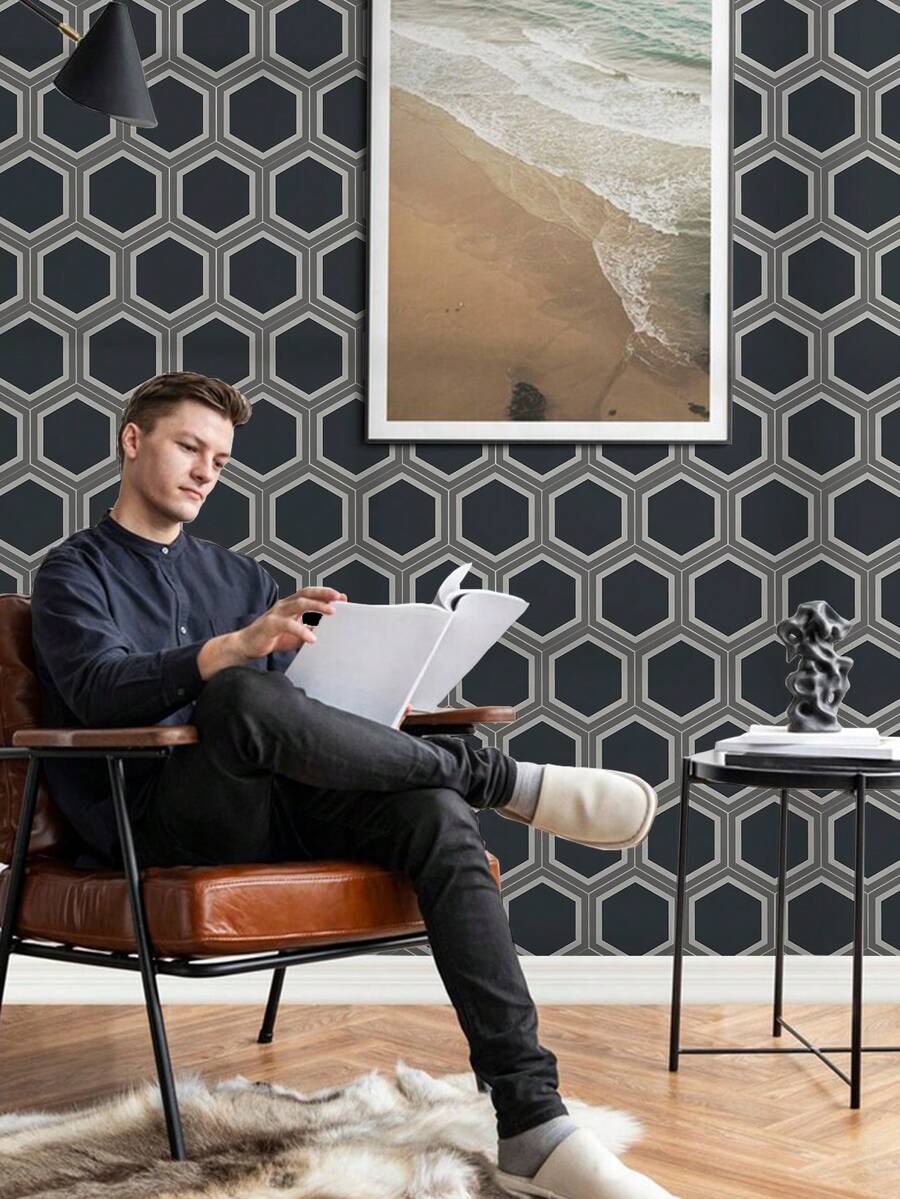 5pcs/Pack Floor Tile Sticker Suitable For Living Room, Kitchen, Bathroom, Balcony, Wear Resistant, Waterproof, Oil Proof, Non-Slip & Self-Adhesive - Multicolor - View 1