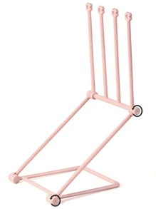 1入摺疊式頭帶收納架，粉色塑料髮帶展示架 - 粉色 - 查看 5