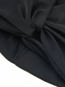 Touca de Natação Fashionista de Cor Sólida Plus Size com Design Franzido, Essenciais de Praia, Acessórios de Praia, Boia de Piscina