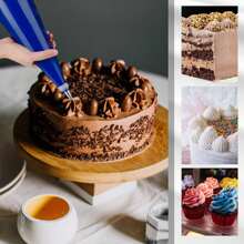 22/50pcs Disposable Piping Bags, 16inch And 21inch Large Pastry Bags, Anti Burst Thicken Cake Decorating Bags Icing Piping Bags For Cake Cupcakes Cookies Frosting(Blue)