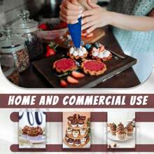 22/50pcs Disposable Piping Bags, 16inch And 21inch Large Pastry Bags, Anti Burst Thicken Cake Decorating Bags Icing Piping Bags For Cake Cupcakes Cookies Frosting(Blue)