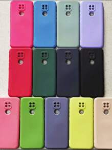Capa Capinha Case Moto G9 Play Silicone Premium Aveludada com proteção de câmera - Rosa Bebê - Visão 2