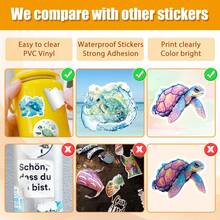 50 cái Dễ thương Con rùa biển Hình dán , Hoạt hình Viết tháu Đồ trang trí Hình dán Đối với máy tính xách tay Bình nước Hành lý Mũ sắt của lính Ván trượt Văn phòng phẩm Xe máy , Thiếu niên chất liệu , Phòng học Trang trí Nghệ thuật Quân nhu - Màu xanh chanh - Xem 7