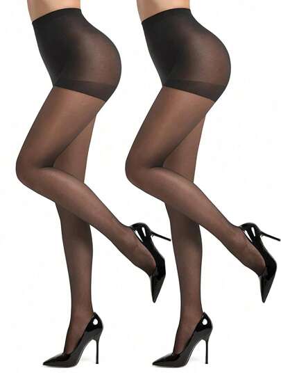 2入組女士超薄絲襪褲