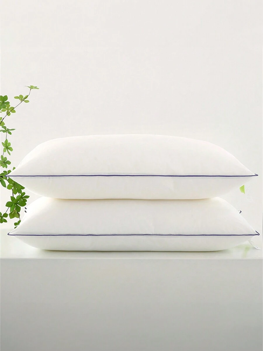 1 chiếc gối, bộ đồ giường, gối ngủ màu trơn, gối ngủ tiêu chuẩn, chất lượng khách sạn, được làm từ chất liệu thay thế lông vũ cao cấp mềm mại, phù hợp cho người nằm ngửa, nằm sấp hoặc nằm nghiêng, ruột gối làm từ sợi polyester có độ đàn hồi cao, mềm mại và thoải mái, vỏ gối hoàn toàn bằng sợi polyester, giúp tăng cường giấc ngủ sâu. - trắng - Xem 1