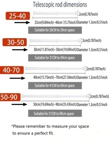 1pc Solid Shower Curtain Rod