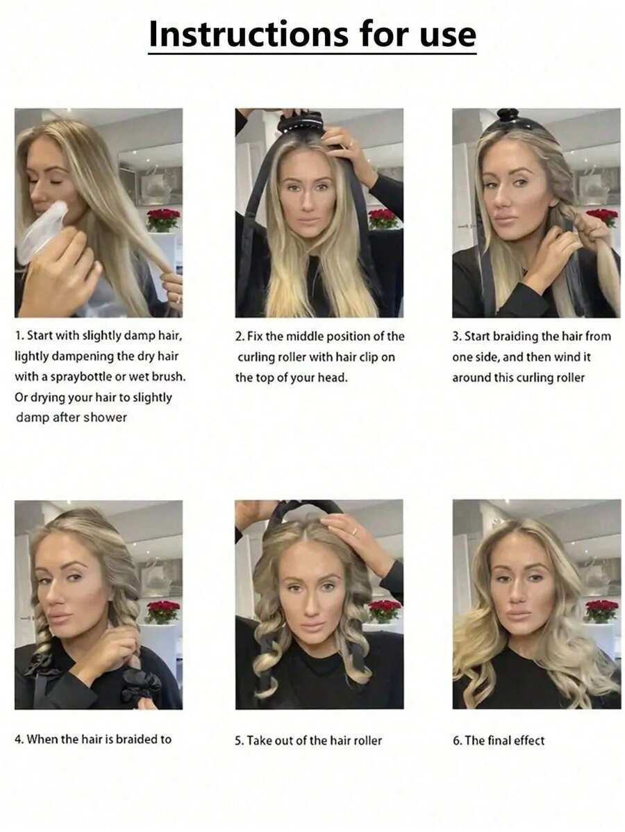 Foam Hair Roller Sponge NoHeat Curling Rod Large Wave Hairdressing