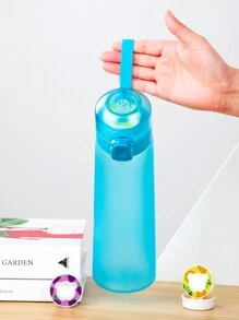 1 个 800ML 调味水瓶，带标志的调味瓶，带一个随机调味豆荚的饮水瓶，适合健身房 -（调味豆荚只改善嗅觉，不改善味道）不改变水的味道，只让它闻起来香，适合户外、露营 - 藍色 - 查看 6