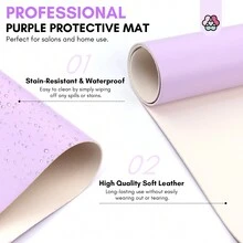 Saviland Reposamanos para uñas – Reposabrazos de uñas morado, cojín de mano, accesorios para decoración de uñas, cojín de reposabrazos de manicura antideslizante, accesorios tecnológicos para uñas, mesa de uñas para manicura casera - Morado - Ver 3