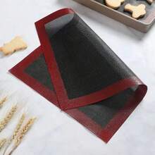 1pc 20*30cm Silicone Baking Mat, Breathable Non-Stick Baking Liner, Cookie Sheet Pad, High Temperature Oven Mat G165 - Red - View 3