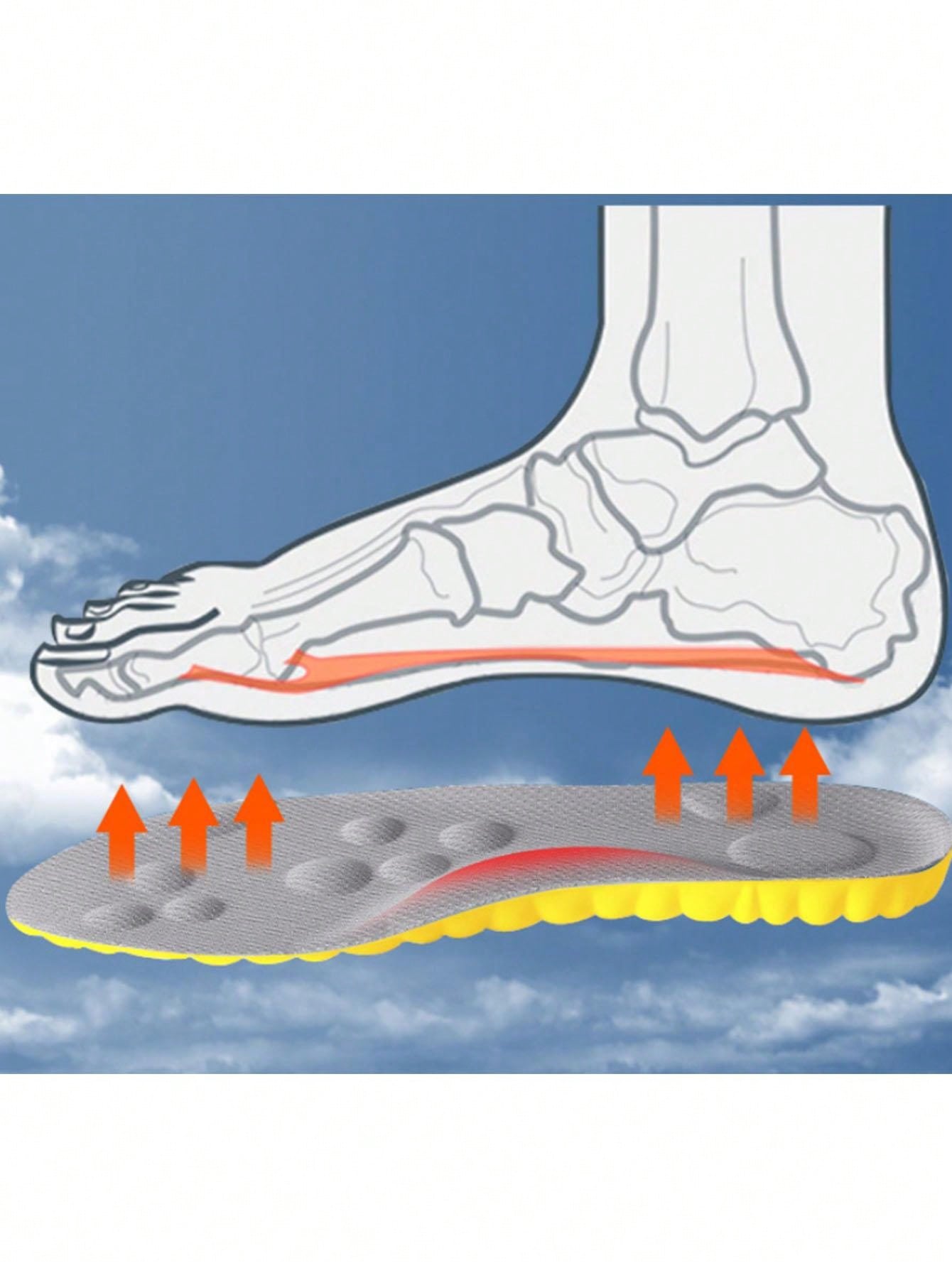 EVA Material Sports Insoles Arch Men And Women Students Training