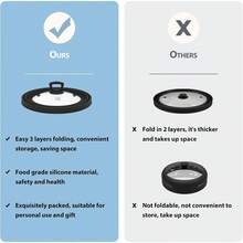 Tấm chắn Giật gân Lò vi sóng Tách ra Ly Che phủ Bảo vệ splatter Nắp Với Có thể thu gọn Silicone Đối với Món ăn Như Nồi Che phủ Đĩa Che phủ 10.5 Inch Đối với 6 7 8 9 10 Inch Đĩa Bát - màu đen - Xem 7