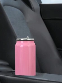 Stainless Steel Insulated Can Shaped Creative Water Bottle - Pink - View 5