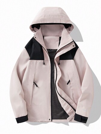 三合一女式户外夹克，防风登山外套