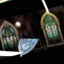 YANJI 1 卷 2m 箔印刷主題紙膠帶,diy 裝飾拼貼材料,用於剪貼簿和禮品包裝 - 紅色 - 查看 6