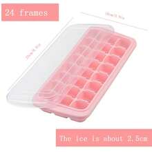 1pc Square 36 Grid Silicone Ice Cube Tray, Creative Jelly Ice Cream Maker Mold For Home Use - Baby Blue - View 7