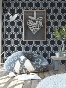 5pcs/Pack Floor Tile Sticker Suitable For Living Room, Kitchen, Bathroom, Balcony, Wear Resistant, Waterproof, Oil Proof, Non-Slip & Self-Adhesive - Multicolor - View 4