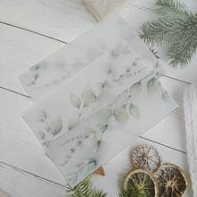 10 Sets de tarjetas de invitación de boda semitraslúcida de vellum con hoja en blanco, perla falsa, pedrería y sobre, perfecto para Navidad - Multicolor - Ver 4