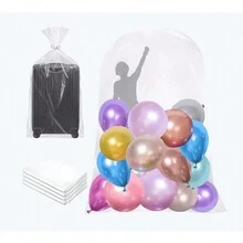 2pcs/5pcs Disposable Anti-Helium Balloon Bag For Transportation, Transparent Giant Storage Bag, Christmas & New Year's Eve Party Supplies - 5pcs - View 5