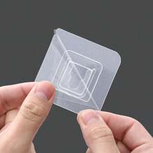 20 个强力塑料粘合防损挂钩，适用于厨房、浴室、卫生间，防水多功能壁挂架，防损且安装简便，适用于插座、路由器和其他家用电器，无需钻孔 - 無色 - 查看 4