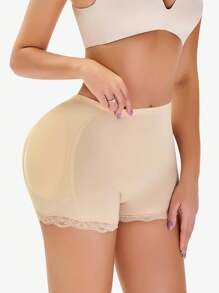 Pantalón corto moldeador con control de abdomen y elevación de glúteos, con acolchado desmontable de esponja