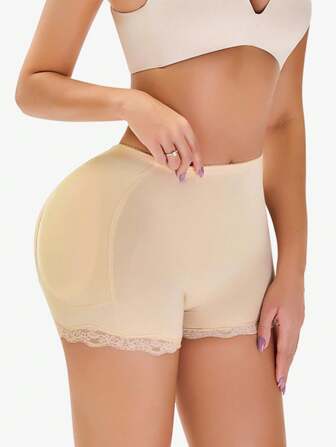 Sexy Butt Lifting Tummy Control Shapewear Shorts With Detachable Sponge Padding, Panty