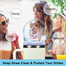 1pc Silicone Straw Cover For  Cup Accessories, A-Z Initial Letter Straw Cover, 10mm Cow Print Farm Style Straw Topper, Compatible With  40&30 Oz Tumbler,Letter Charms Name ID Initial Personalized Charm For  Tumbler(Pink Print) - Pink Cow - View 4
