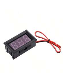 1pc Led Display Dc Digital Voltage Current Meter With Reverse Protection Display Head, For Measuring Voltage And Current - Black - View 3