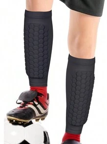 1 Miếng Trẻ em Bóng đá Bảo vệ ống chân , Chống va chạm , Chống trượt , Bảo vệ Cố định Thiết bị - màu đen - Xem 2