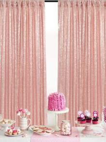 1 pièce Toile de fond de fête or rose, fournitures de décoration de fête d'anniversaire, bannière de fond or rose, rideaux or rose réutilisables pour la décoration de la maison, la décoration de mariage, la décoration de douche de bébé, convient pour être assorti avec des arches métalliques et des ballons, décoration de fond parfaite, également adaptée à un usage quotidien, le tissu de fond brillant ne se démode jamais