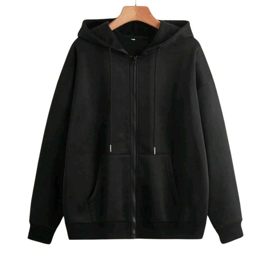 Men Zip-Up Hoodies - màu đen - Xem 1