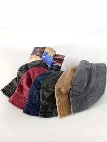 WRELS Mũ xô chống nắng vành rộng bằng vải denim giặt ngoài trời Mũ lưỡi trai phẳng dùng cho câu cá, đi bộ đường dài, thể thao bãi biển - Màu Khaki - Xem 5