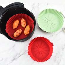 空气炸锅耐高温硅胶烘焙垫 - 紅色 - 查看 4