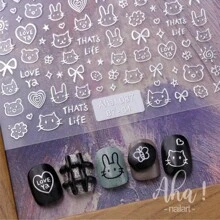 Halloween Sparkly Cartoon Cat Nail Art Stickers: Self-Adhesive, Resin Material, Perfectly Hygienic, Disposable, Ideal For Young Girls And Women's Diy Nail Art