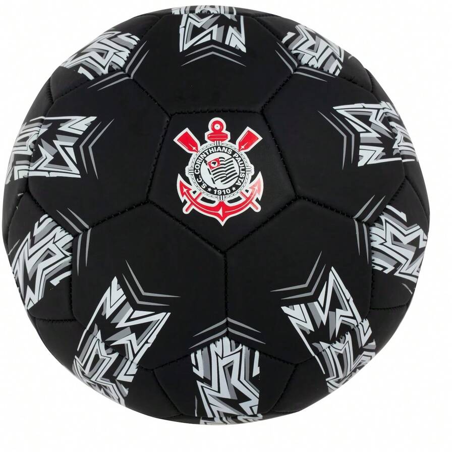 Bola de Futebol de Campo Estadios Corinthians N5 - Preto e Branco - Visão 1