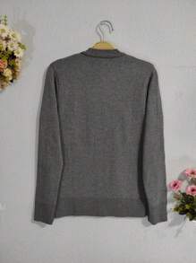 Women Cardigans - สีเทาเข้ม - ดู 2