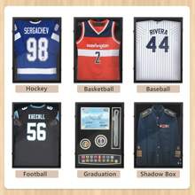 Jersey Frame Display Case Sports Jersey Shadow Box Basketball Football Uniform - 黑色 - 查看 6