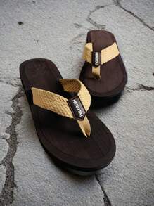 Men's Thick-Soled Anti-Slip Flip-Flops With Soft Sole, Durable, Ideal For Outdoors And Beach