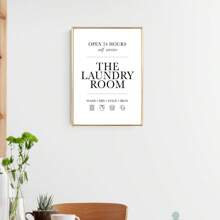 1 Pieza Señal Divertida De Lavandería En Lienzo Moderno Minimalista Impreso En Arte De Pared Para Tomar Precauciones En La Habitación De Utilidad Del Hogar, Regalo De Jesús Sin Cuadro