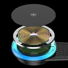 Car Wireless Charger Phone Holder With Magsafe Magnetic Suction Folding Design For Car Navigation, Black - Black - View 7