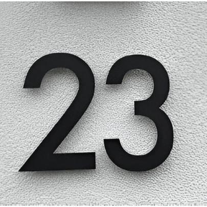 Números para casa, Residência, Prédio, Condomínio, Números grande 12cm em acm COM PARAFUSOS