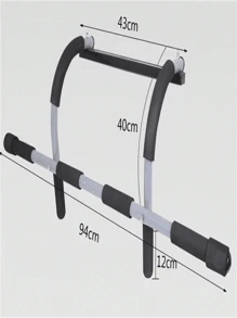 Doorway Pull Up Bar Strength Training Home Gym Equipment Workout - Grey - View 2
