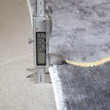 豪華優雅風格的室內裝飾地毯,假鬆獅絨製成的客廳沙發地毯,臥室地毯,床邊防滑毯,餐廳廚房地毯,辦公室椅墊,入口門墊,戶外野餐墊,嬰兒爬行柔軟地毯,露營毯子 - 駝色 - 查看 5