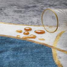 豪華優雅風格的室內裝飾地毯,假鬆獅絨製成的客廳沙發地毯,臥室地毯,床邊防滑毯,餐廳廚房地毯,辦公室椅墊,入口門墊,戶外野餐墊,嬰兒爬行柔軟地毯,露營毯子 - 駝色 - 查看 8