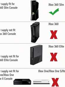 Cargador Eliminador Para X-box 360 Slim Genérico - Albaricoque - Ver 5