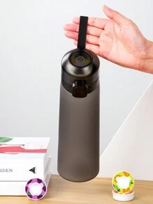 1入組含有空氣徽標活動香味瓶子的水瓶,飲用任意口味膠囊適用於健身房、學校,可以加入空氣調味的水瓶 - 黑色 - 查看 4