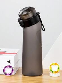 1入組含有空氣徽標活動香味瓶子的水瓶,飲用任意口味膠囊適用於健身房、學校,可以加入空氣調味的水瓶 - 黑色 - 查看 2